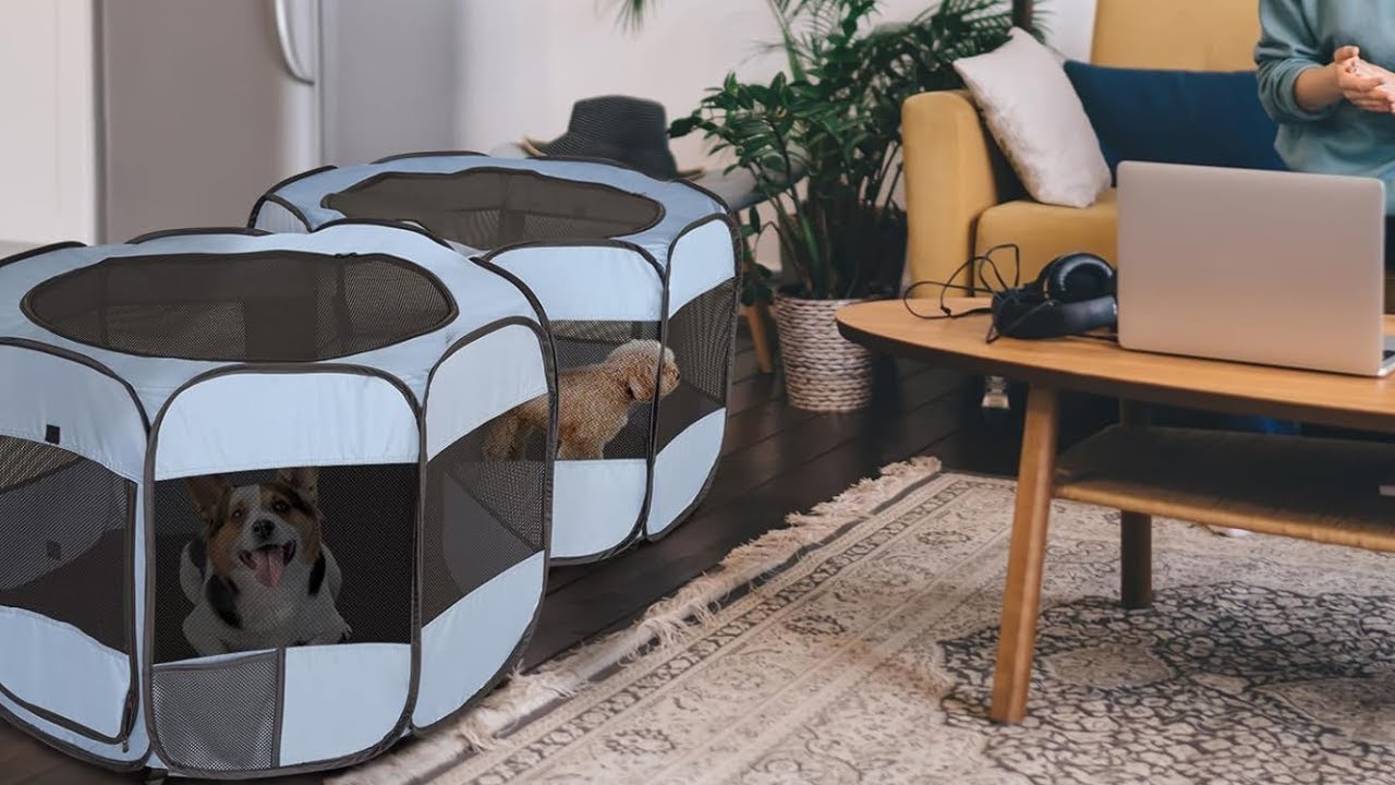 2-in-1 XL Pop-Up Dog & Cat Playpen – Portable, No Assembly Needed
