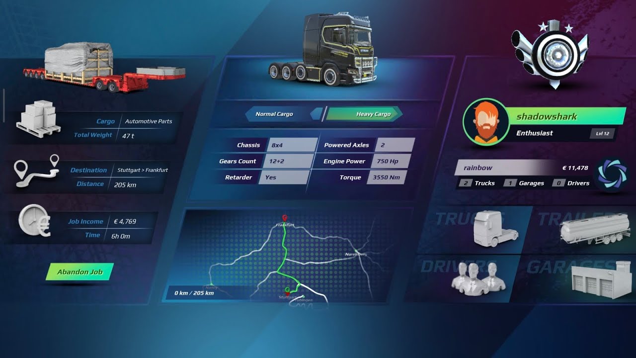 Truckers of europe 3 | Automotive parts | 47T | 205KM | Heavy cargo | Episode 1.