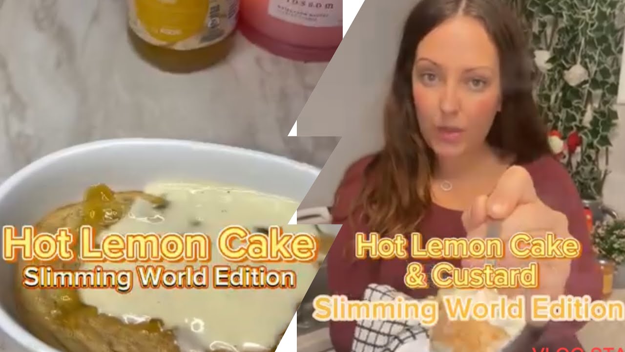 Make a ￼hot lemon cake and custard with me / Slimming world edition
