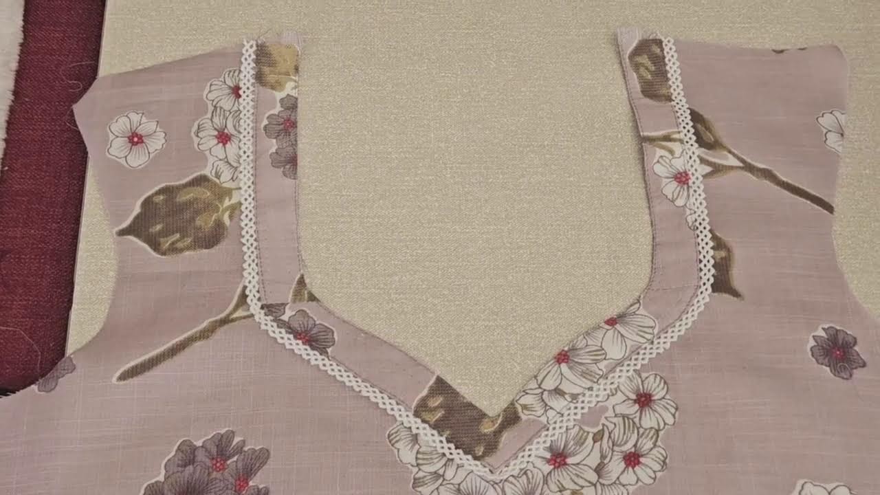 Neck design with lace