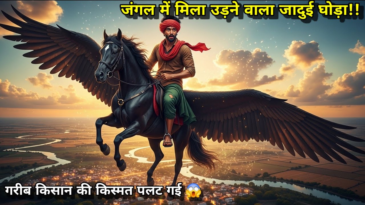 जंगल में मिला उड़ने वाला जादुई घोड़ा!😱गरीब किसान बाबूलाल की किस्मत कैसे बदल गई | Hindi Moral Story