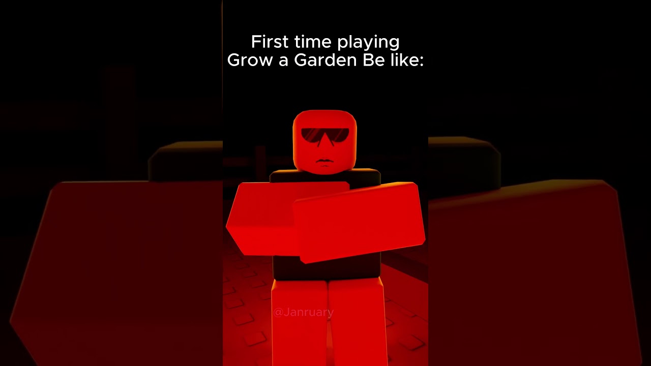 Playing Grow A Garden For The First Time Be Like: #roblox #robloxanimation #growagarden