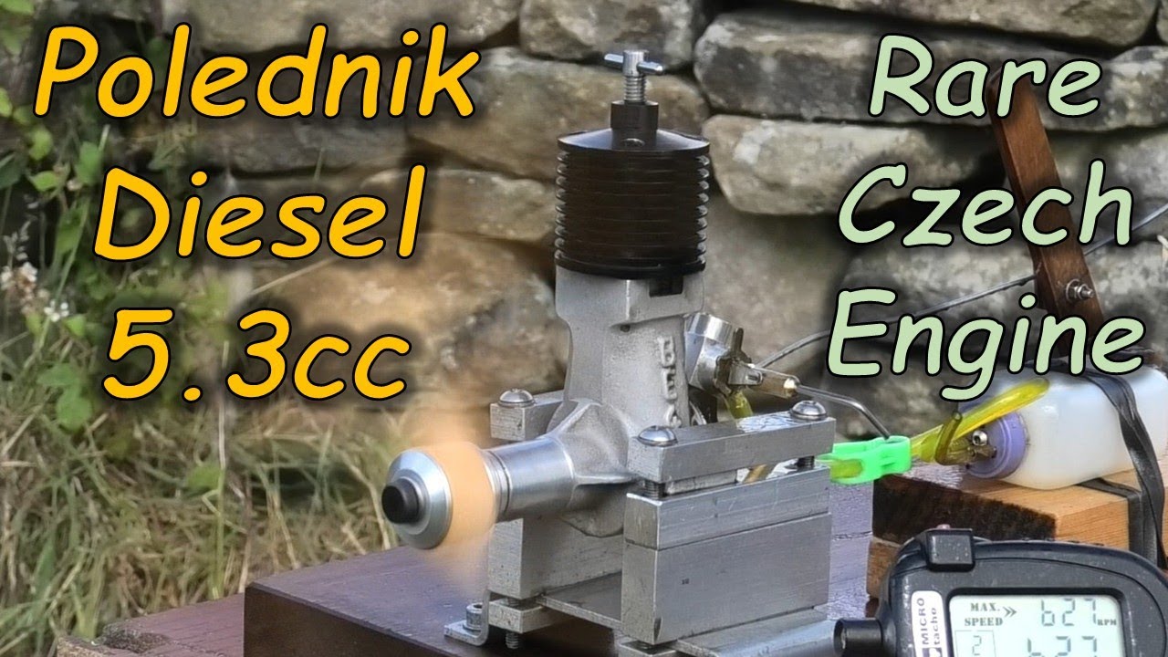 Rare 5.3cc BE4 Diesel engine by Lumir Polednik, Czech Republic