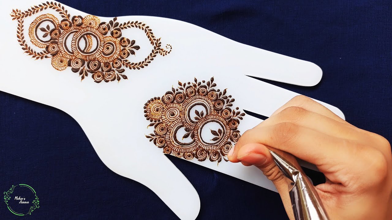 Intircate mehndi Design | Easy & beautiful Henna design | Meher's Henna