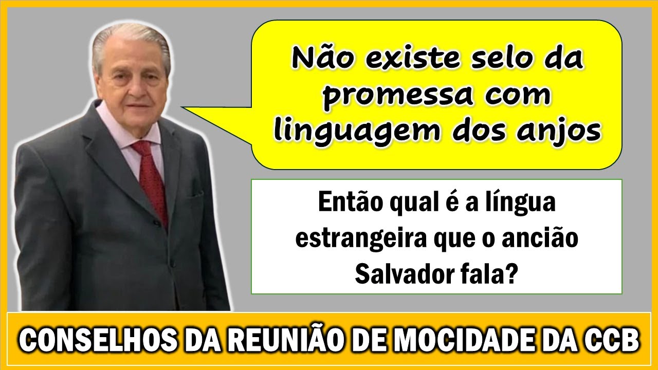 Não existe falar língua de anjos diz ancião Salvador Bueno em reunião de mocidade