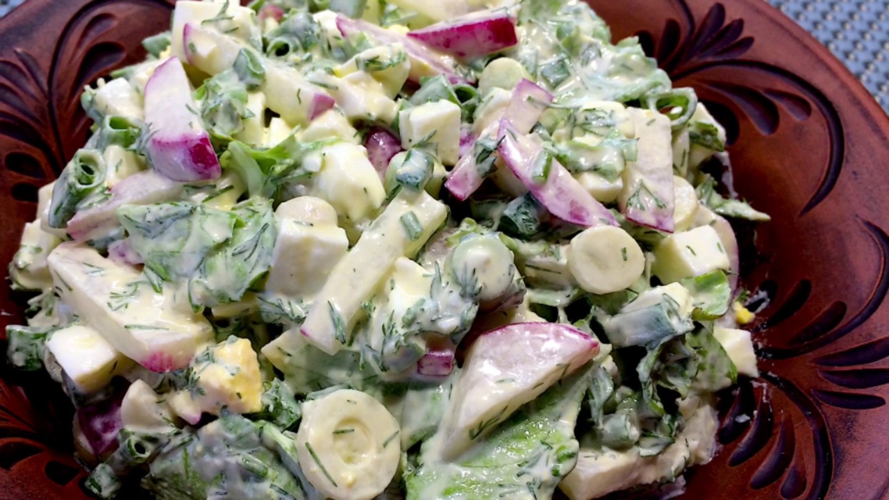 САЛАТ С РЕДИСКОЙ И ЯЙЦОМ