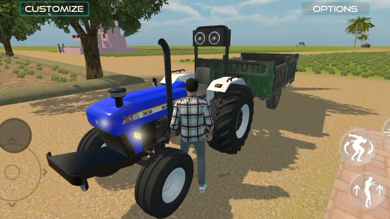 Aaj dost ke gar jaker oil phochaya /indian tractor game simulator 3d