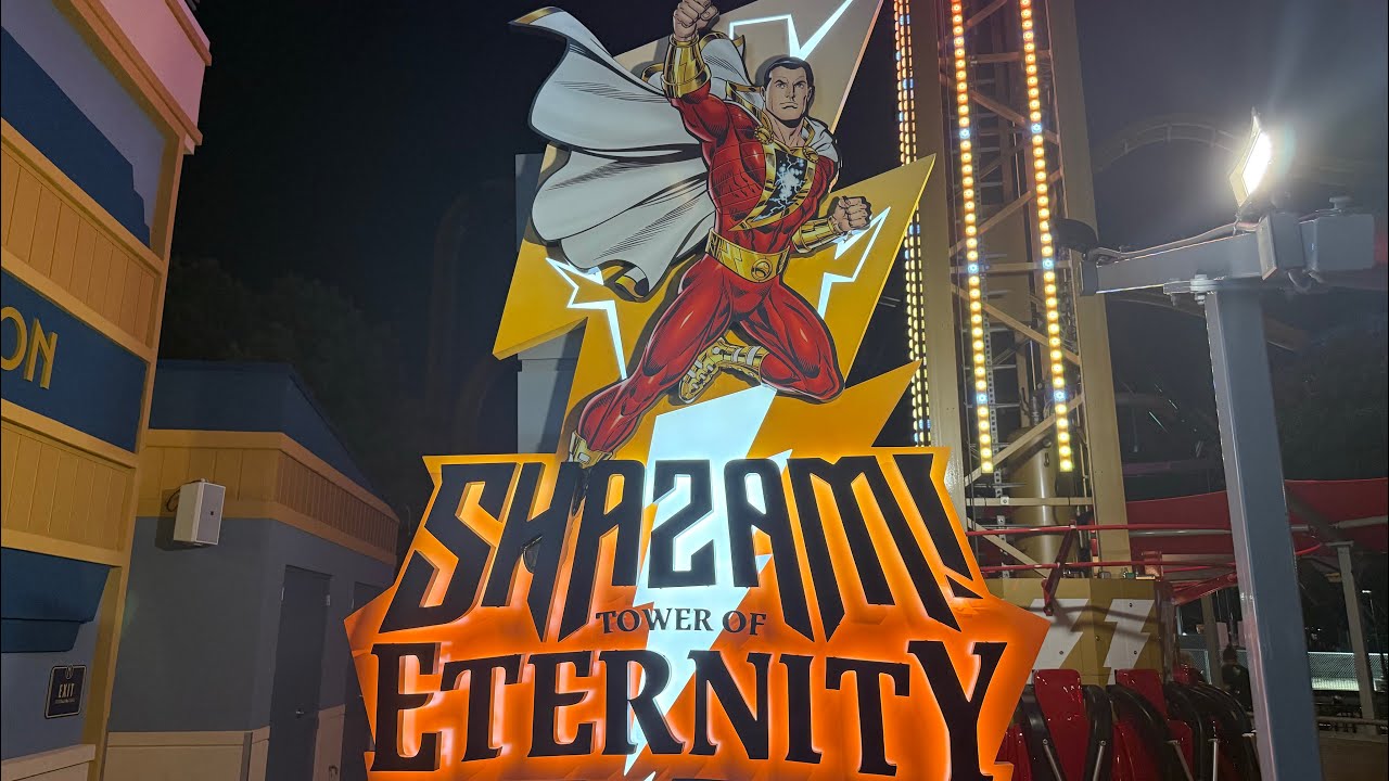 Shazam : Tower Of Eternity 4K POV at Six Flags Fiesta Texas