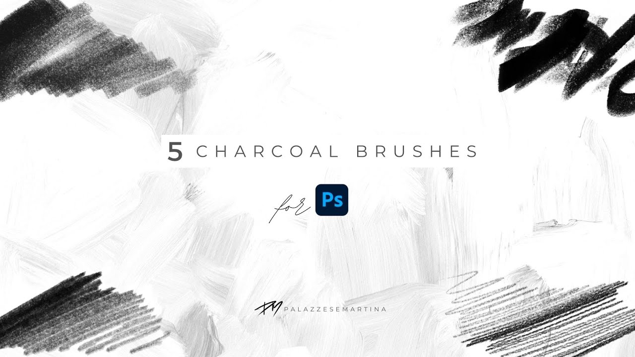 5 charcoal brushes for Photoshop | free download