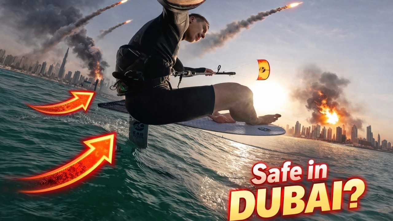 Kitesurfing in Dubai While Missiles Fly Nearby