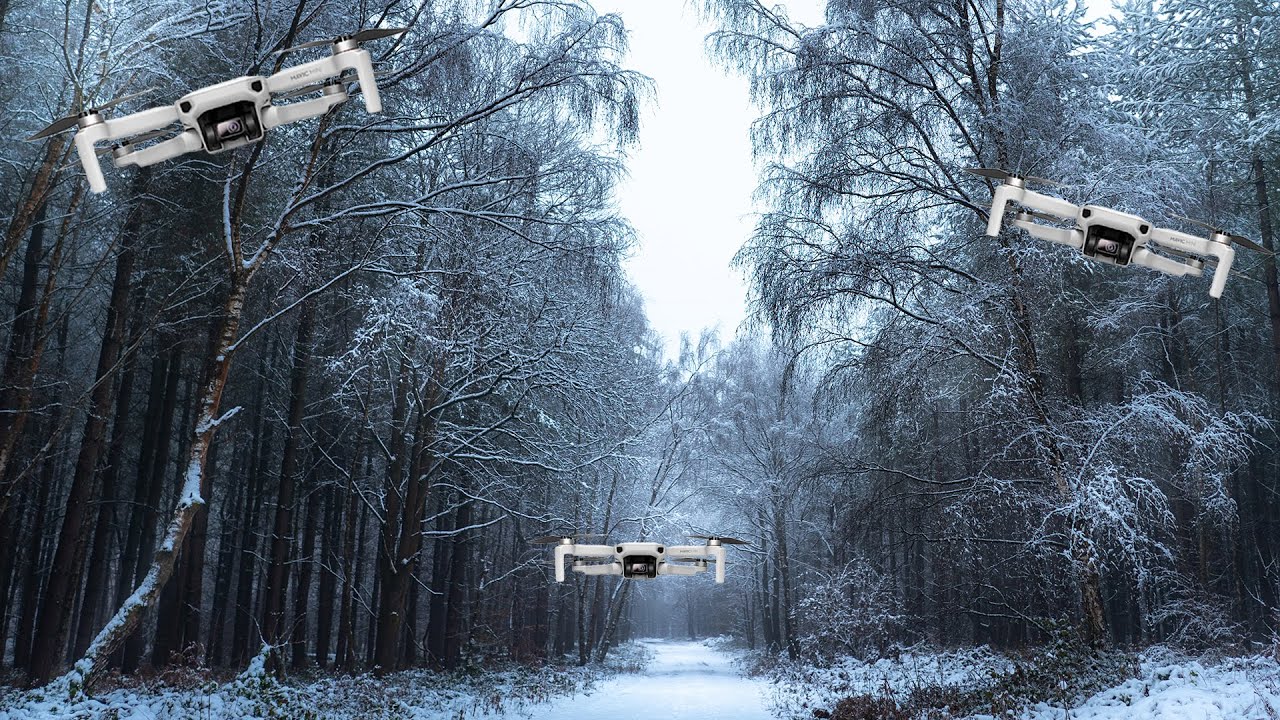 Snowy Forest Explore With Winter Drone Footage ❄ SNOW ❄
