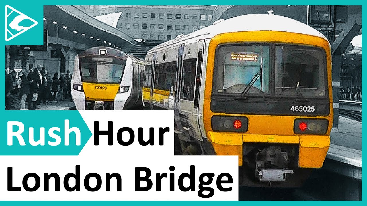 RUSH HOUR trains at London Bridge (Platforms 1-9) 04/10/2018
