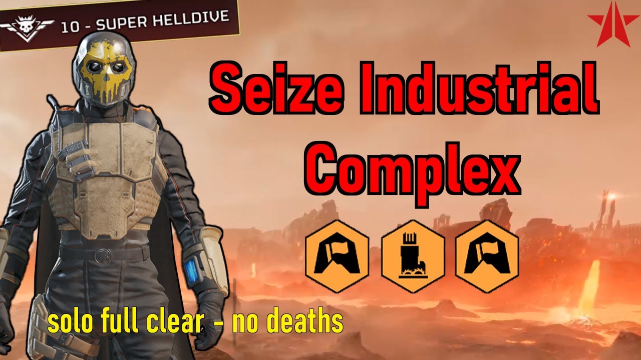Helldivers 2 - Raise the Flag on Fury, Lava planet  ( solo full clear, max difficulty )