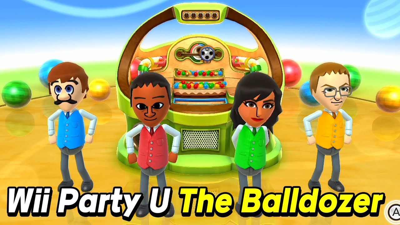 Wii Party U The Balldozer gameplay Luigi Vs Haixiang Vs Cristina Vs Erick | AlexGamingTV