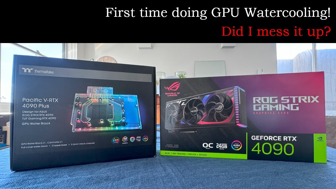 Asus RTX 4090 + Thermatake Pacific V-RTX 4090 plus - First GPU watercooling experience