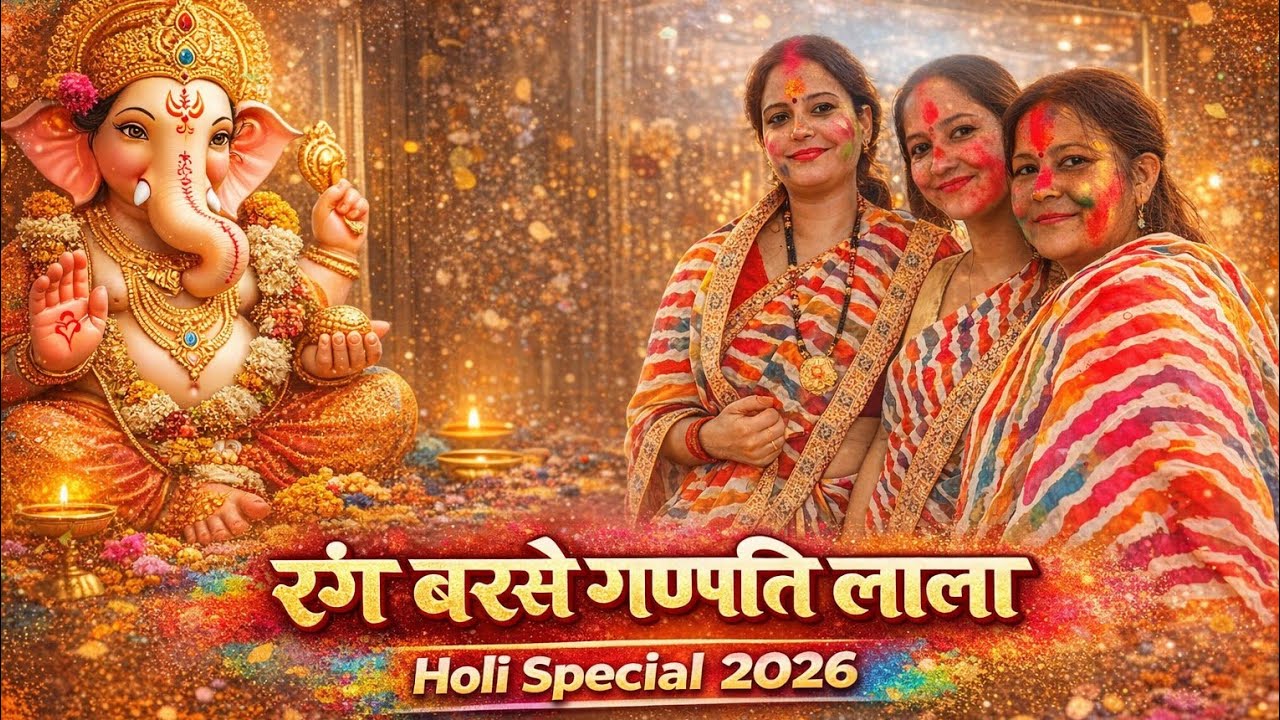 रंग बरसे गणपति लाला तेरे मंदिर में | होली स्पेशल गणेश भजन | Ganpati Holi Bhajan 2026