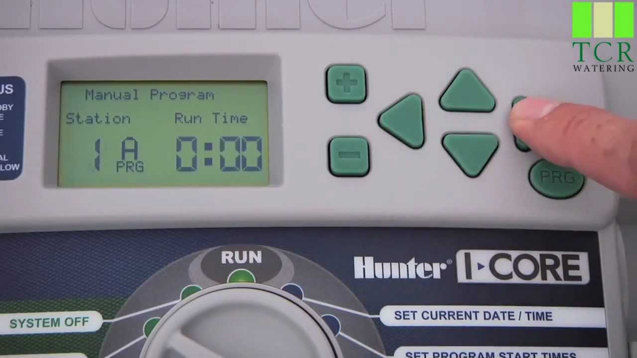 Programme a Hunter I Core controller 2/3 Adjusting
