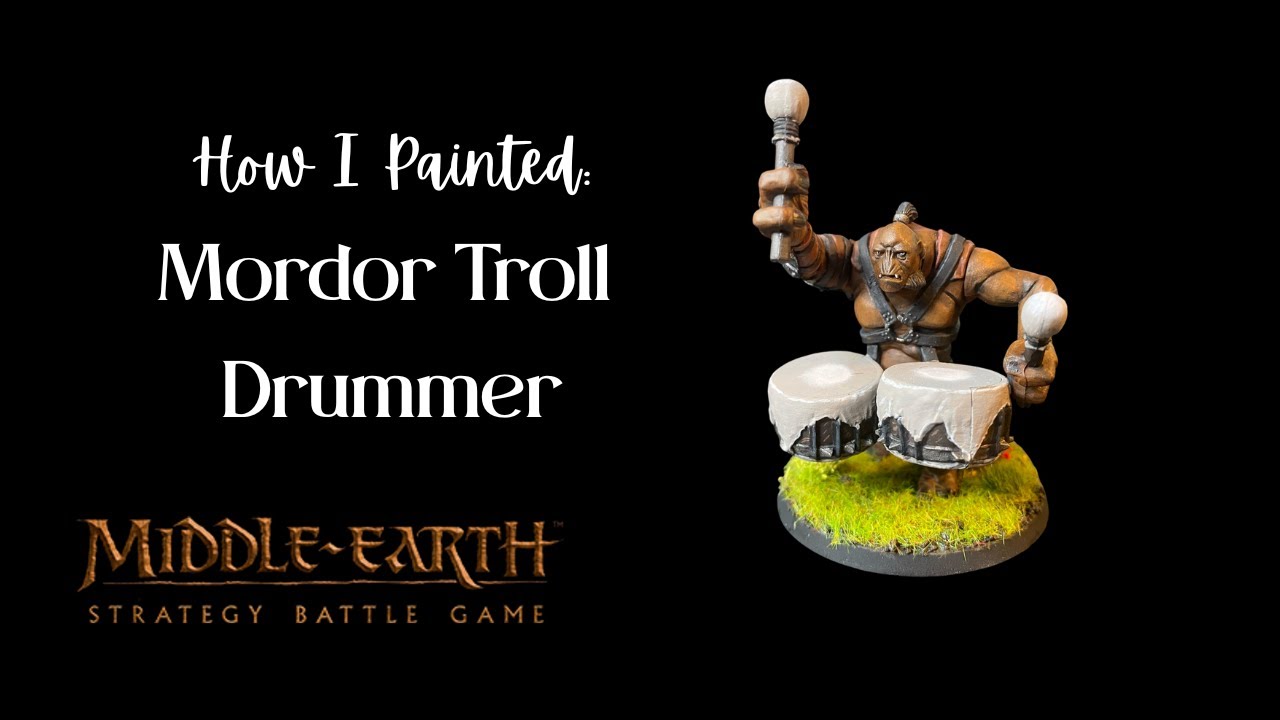 How I Painted: Mordor Troll Drummer (Drybrush Bonanza!) #mesbg