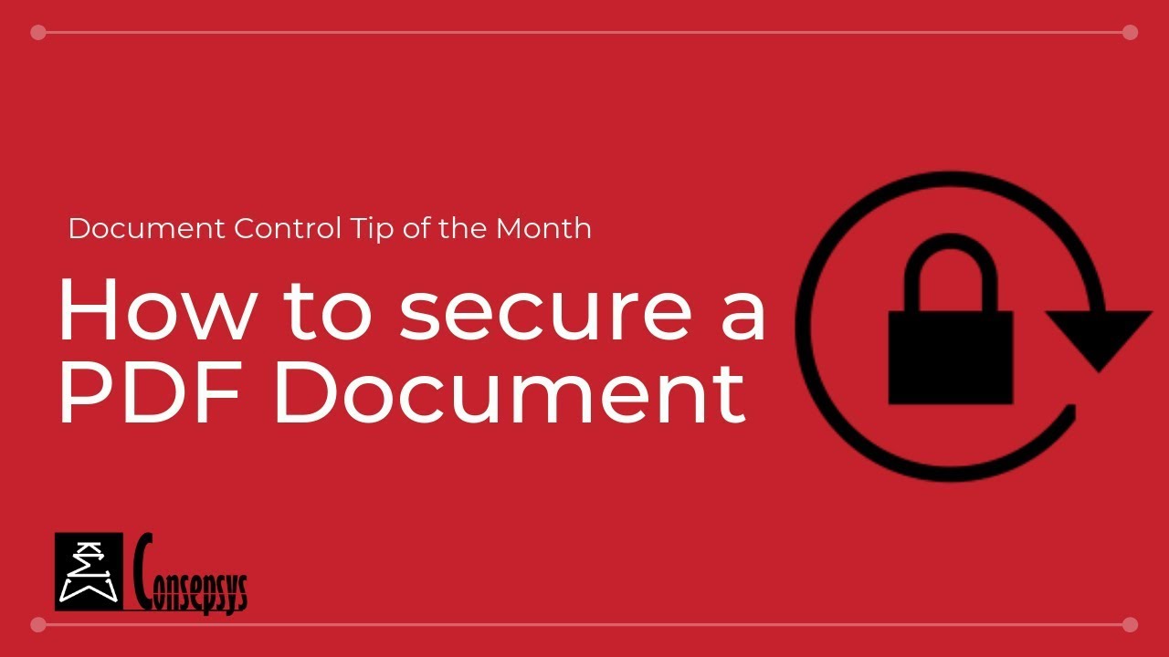 How to secure a PDF document