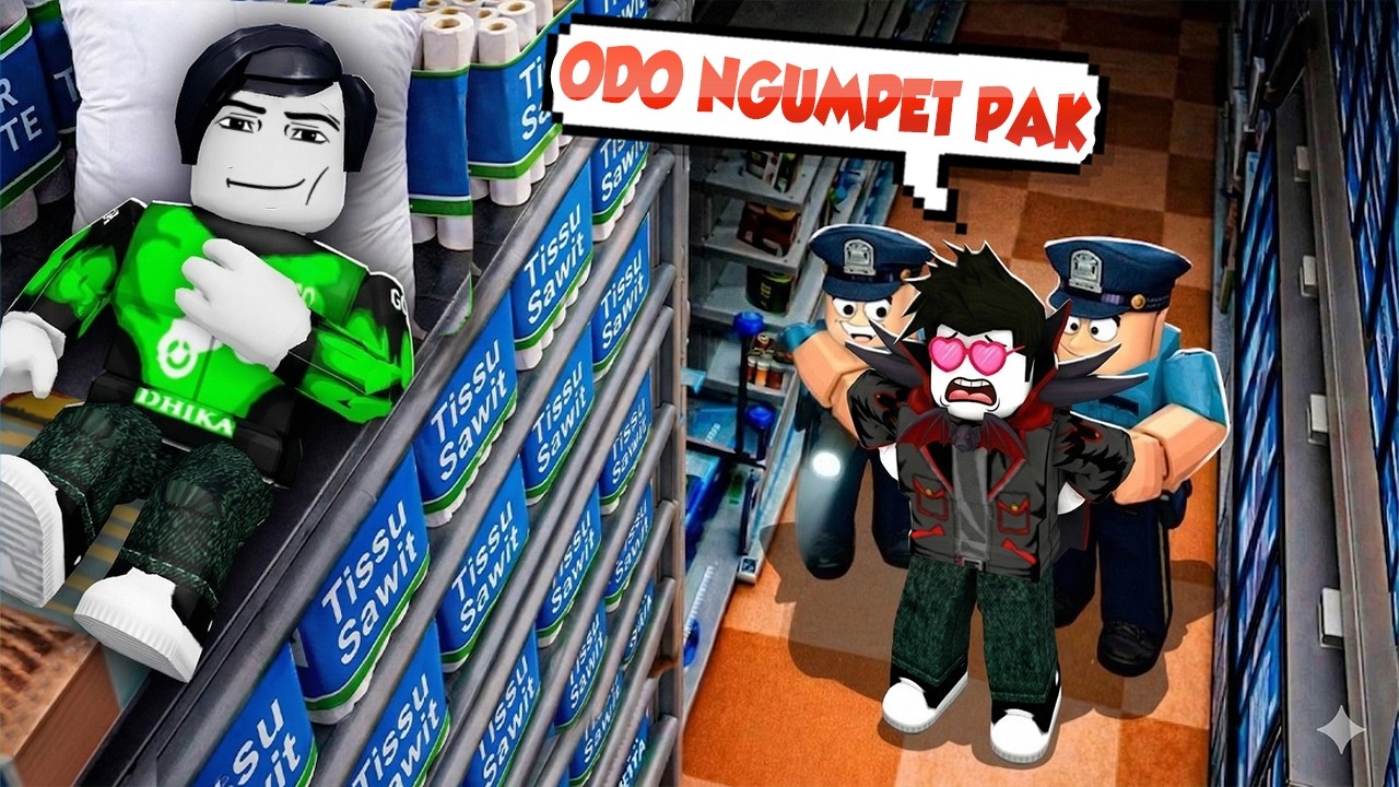 AKU DIAM DIAM NGINAP DI MALL TANPA KETAUAN DI ROBLOX !!!