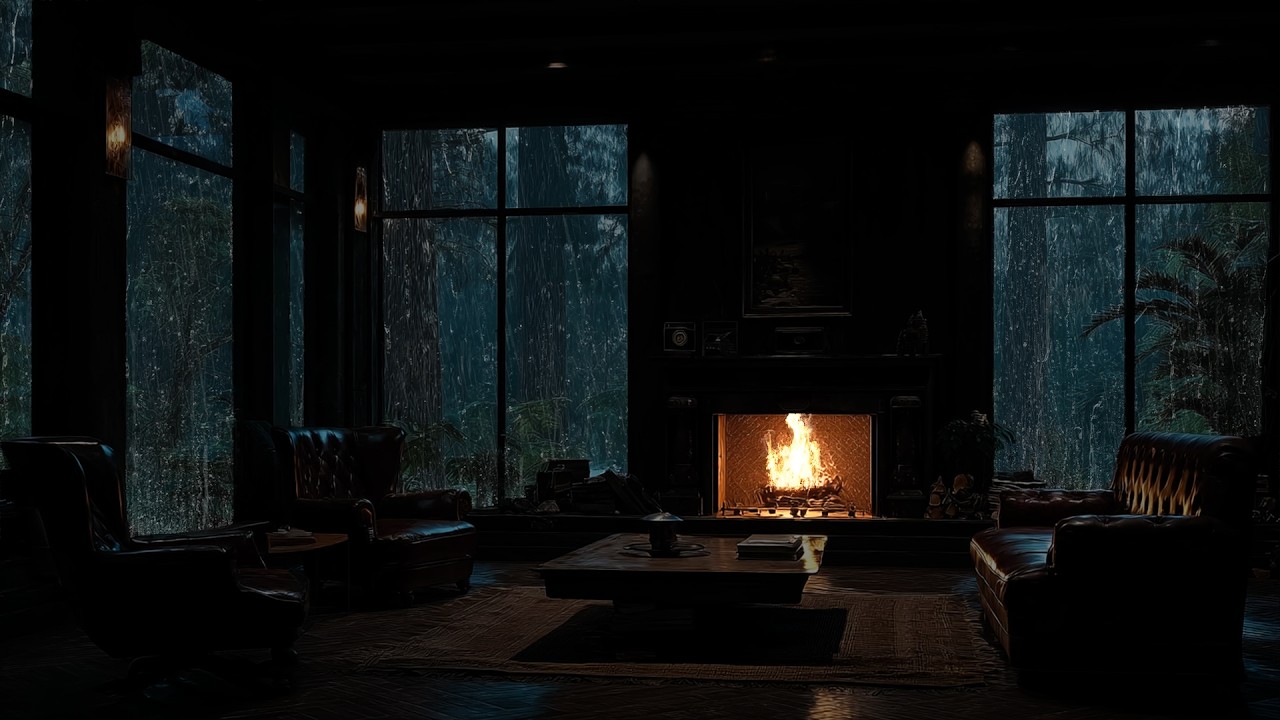Forest Rainstorm ⛈️ Heavy Rain on Window | Intense Night Sounds for Fast Sleep