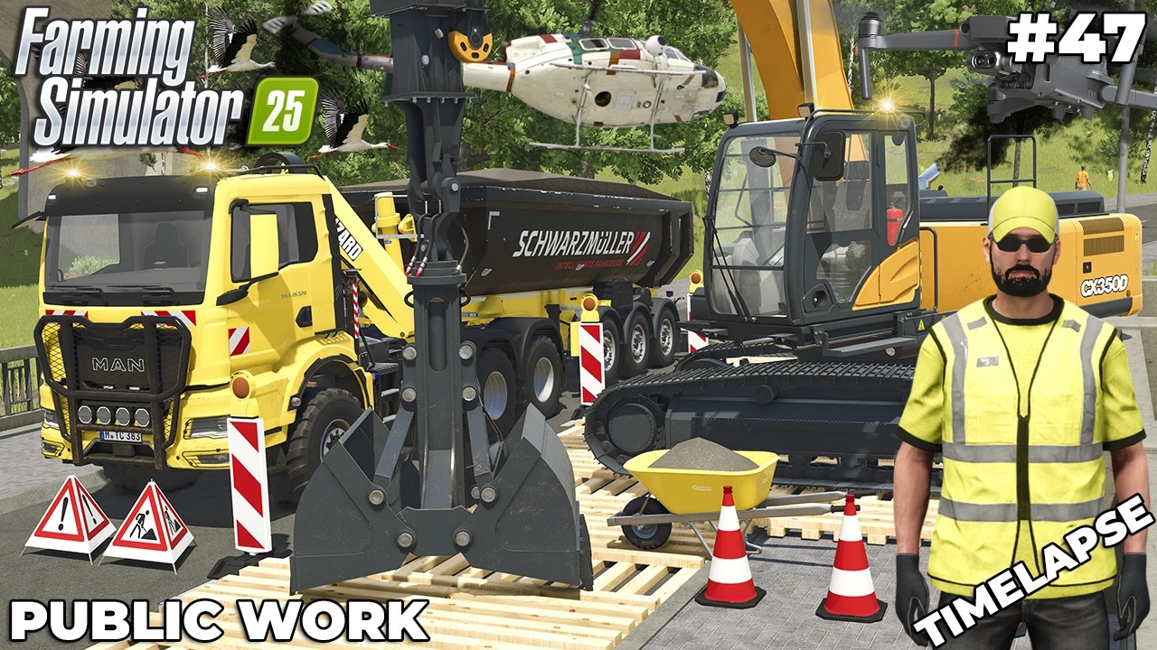 MASSIVE RIVER CLEANUP WITH CASE TELESCOPIC EXCAVATOR! 🚨 | PUBLIC WORK | Farming Simulator 25 | EP 47
