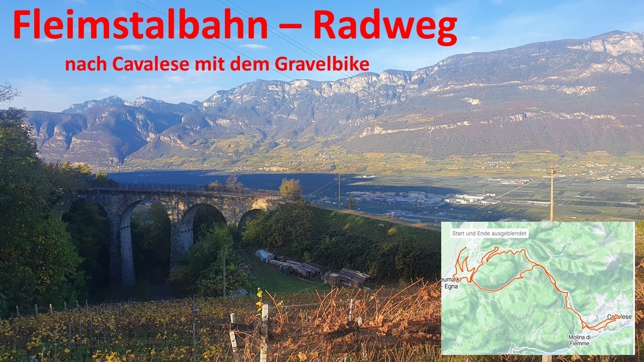 Fleimstalbahnradweg nach Cavalese mit dem Gravelbike