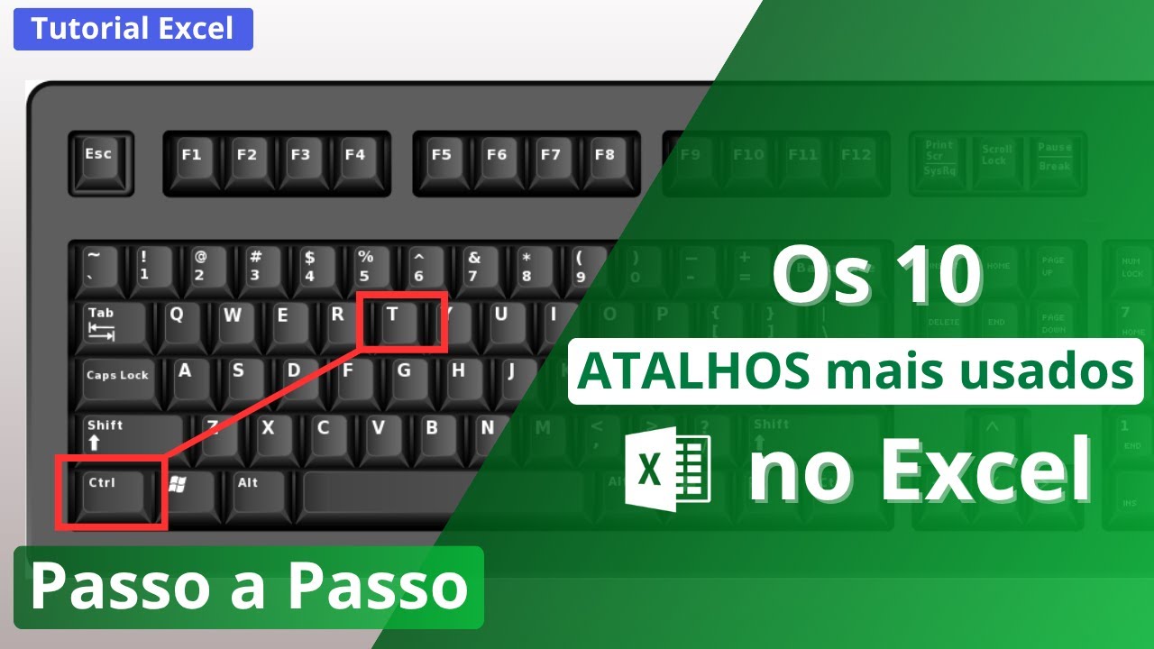 🔹[Atalho Excel] 10 Atalhos MAIS USADOS no Excel  - Teclas de Atalho Excel