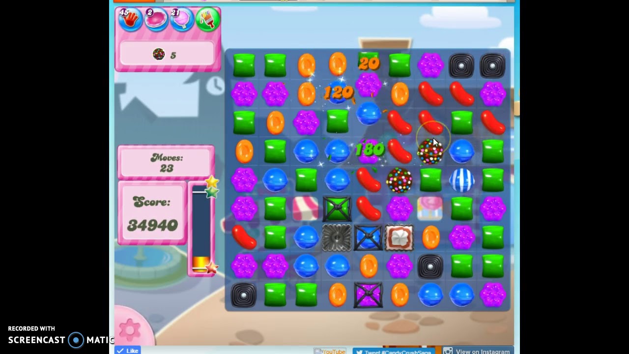 Candy Crush Level 402 Audio Talkthrough, 2 Stars 0 Boosters