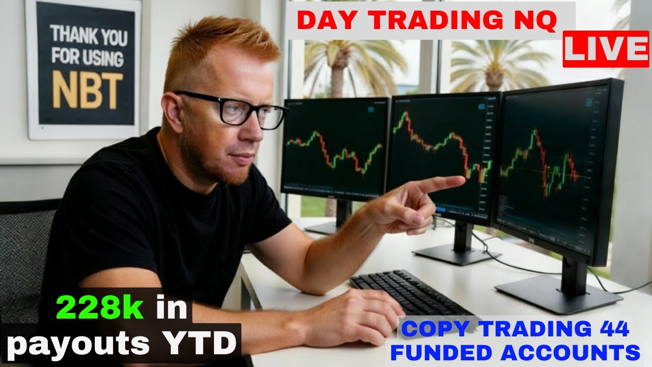 **LIVE** TRADING FUTURES - TRADING 44 FUNDED ACCOUNTS - CODE NBT