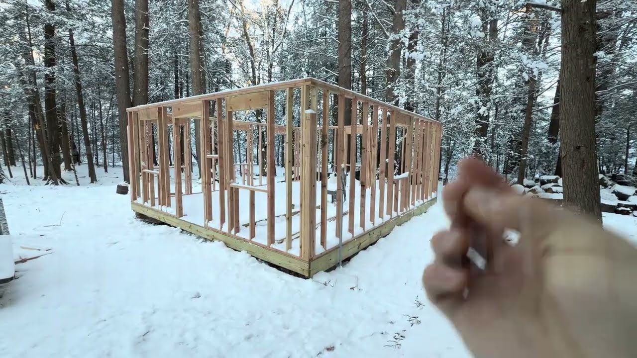 Wall Frames are UP! | Building the sugar shack / shed series