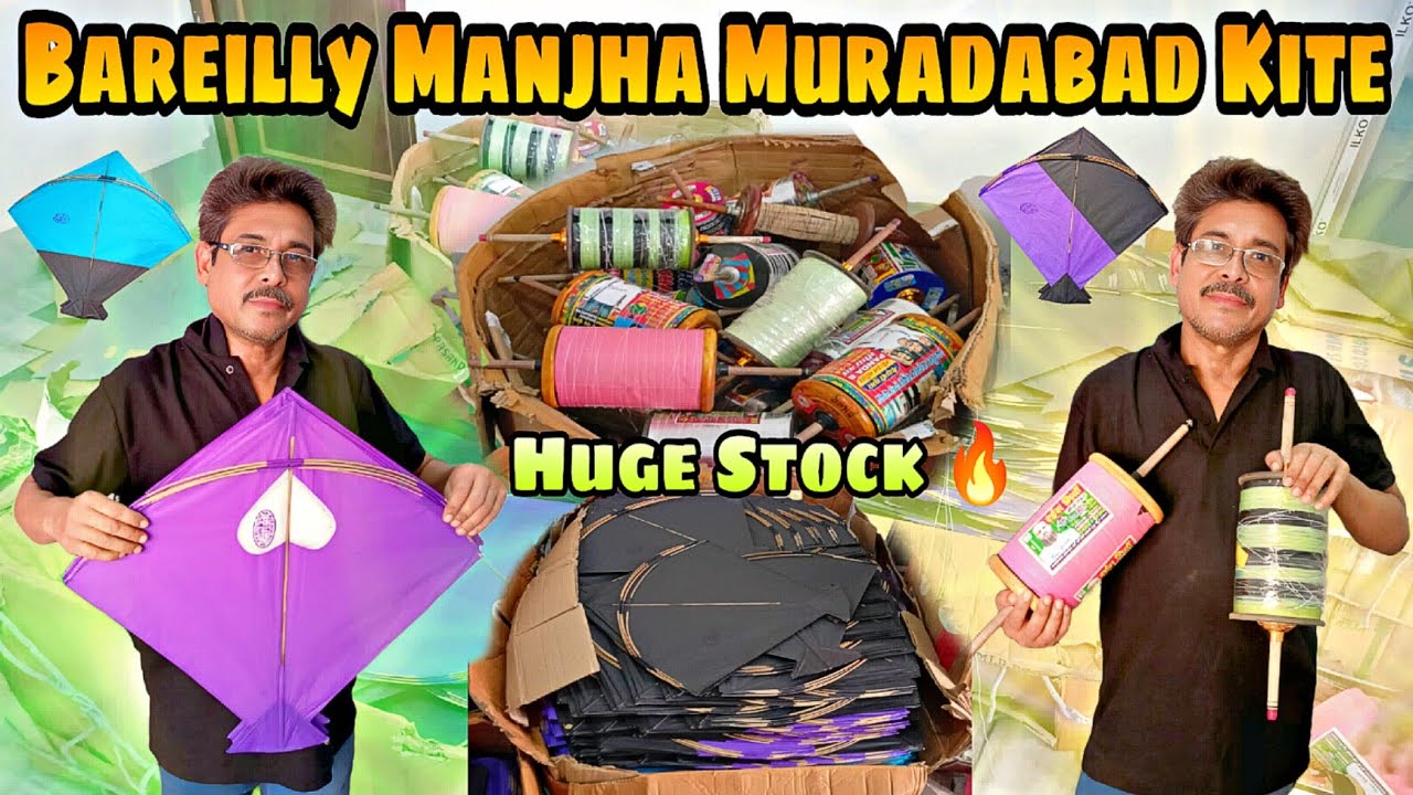 Tinku Kite Bally Festival Special Kite Shop 💥 Bareilly Muradabad kite & Manjha Huge Stock 