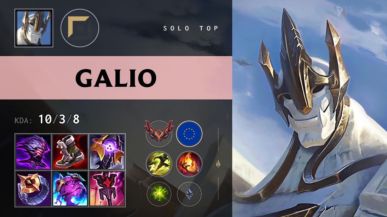 Galio Top vs Akali - EUW Grandmaster Patch 26.13