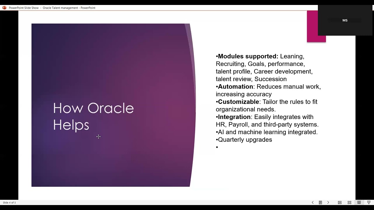 Oracle Talent management --  Introduction