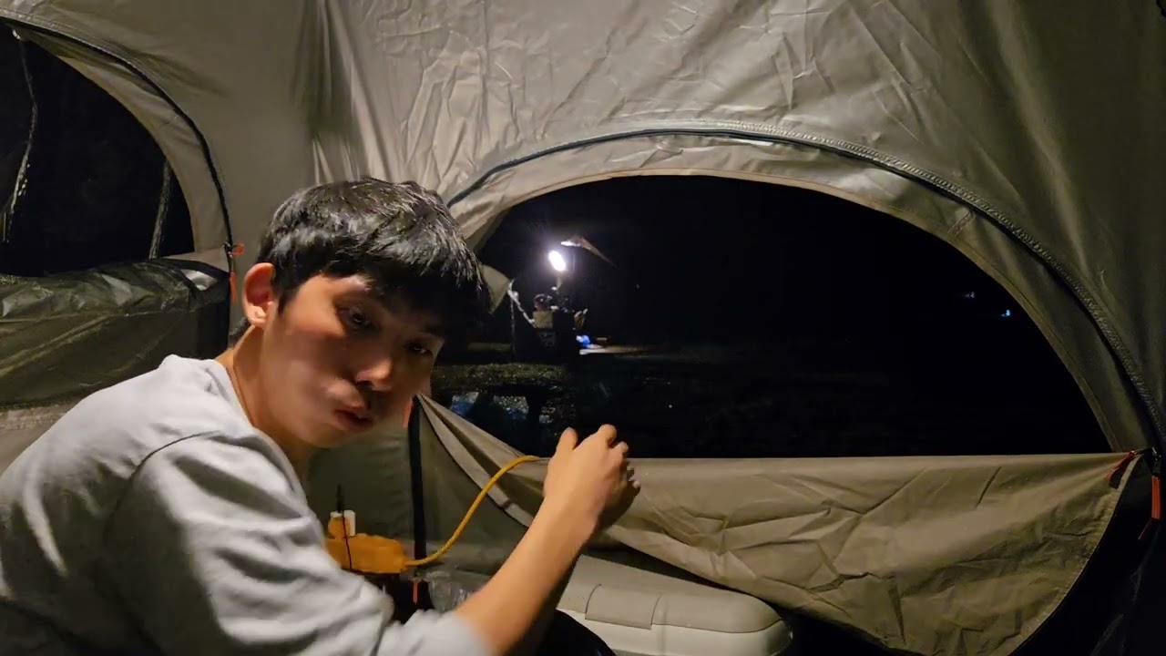 비오는 캠핑장 혼자서 생존 캠핑 여행 #survival 