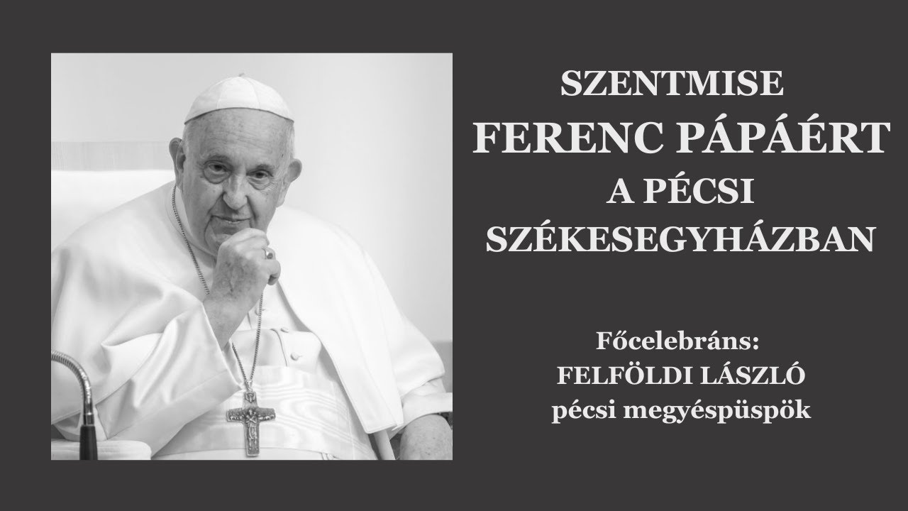 SZENTMISE FERENC PÁPÁÉRT a pécsi székesegyházban (25.04.24.)