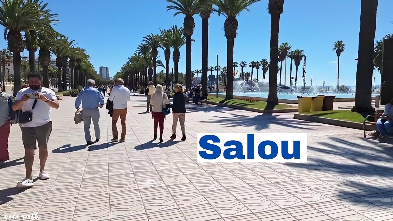 Walking Tour in Salou Spain (Most Beautiful Sandy Beaches, Markets)