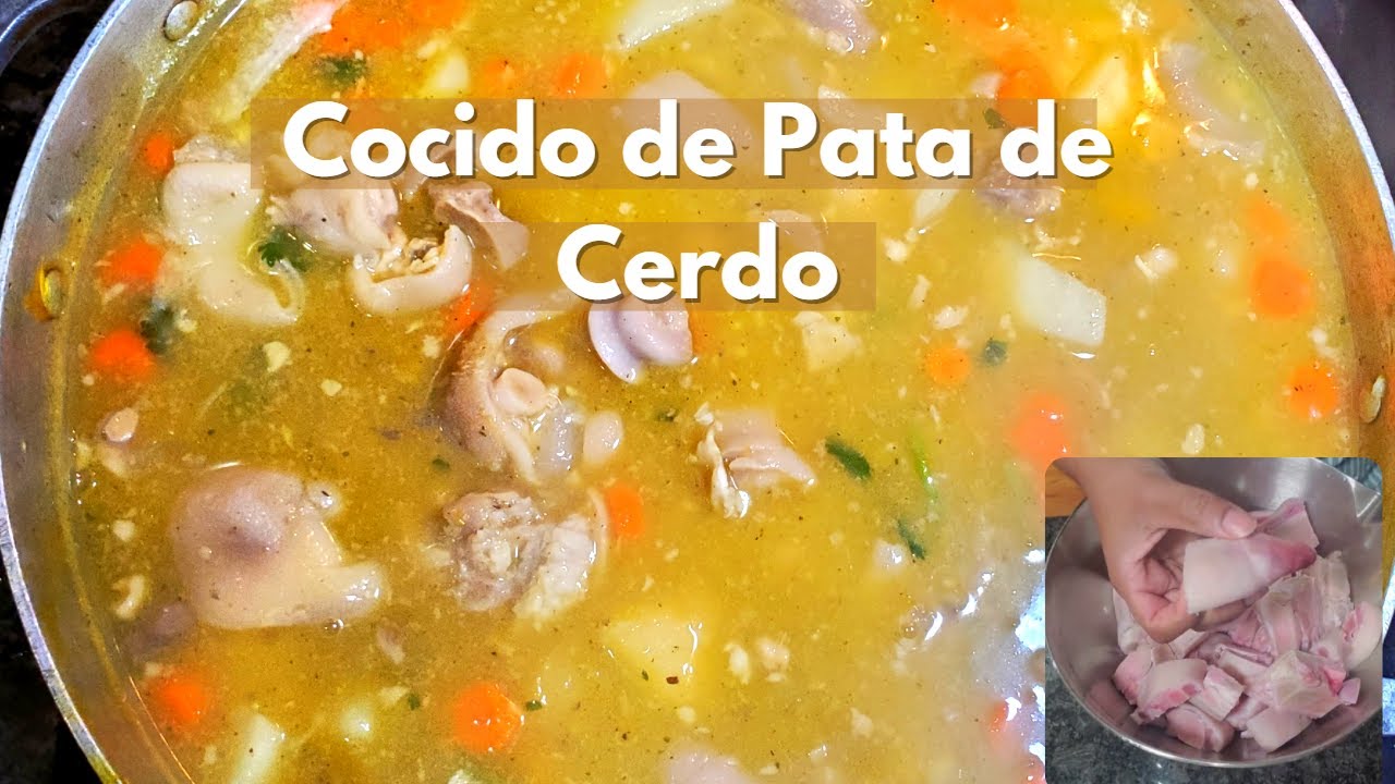 Receta para hacer pata de cerdo / cocido de pata de cerdo / caldo de pata de cerdo Cocina con turbi