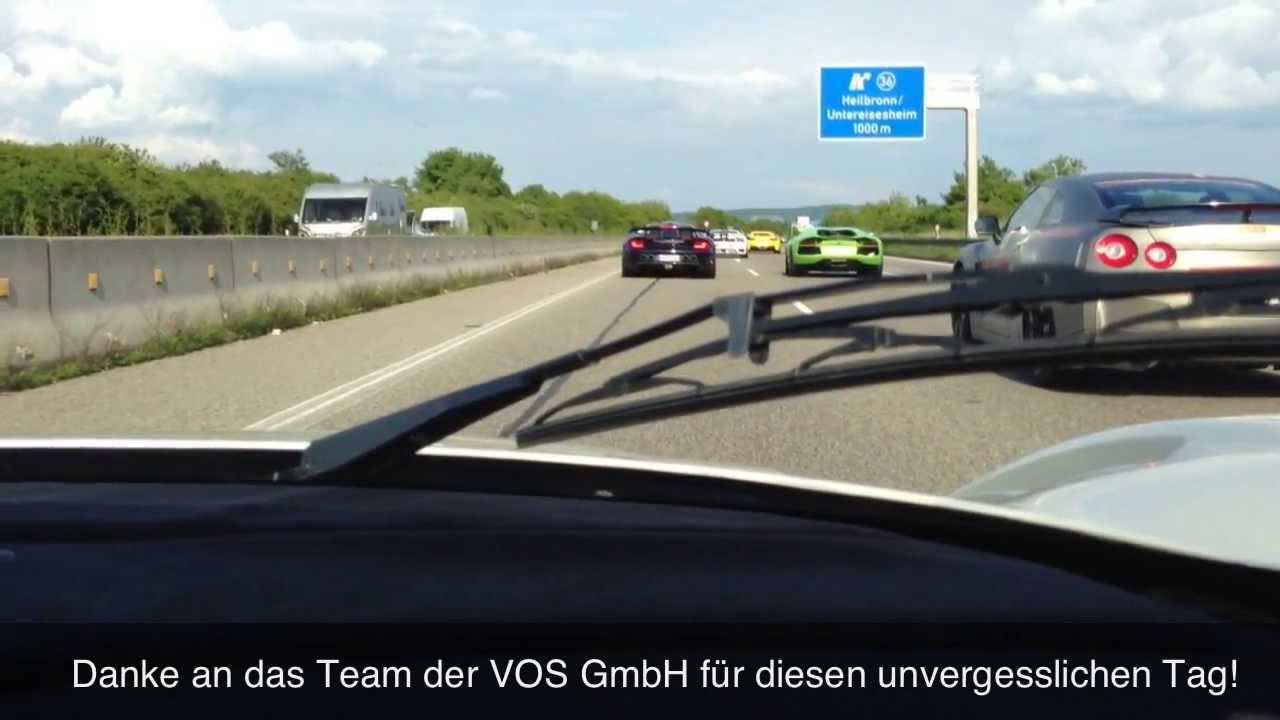 300 km/h !! - Maserati MC12 on German Autobahn - Ride,Accelerations,Sound