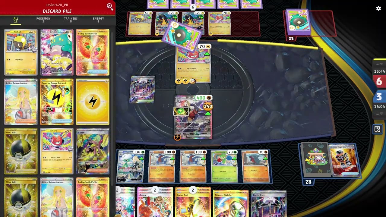 PTCGL 竹蘭烈咬陸鯊 (後) VS 奇樹電肚蛙 (先) 2026/2/27