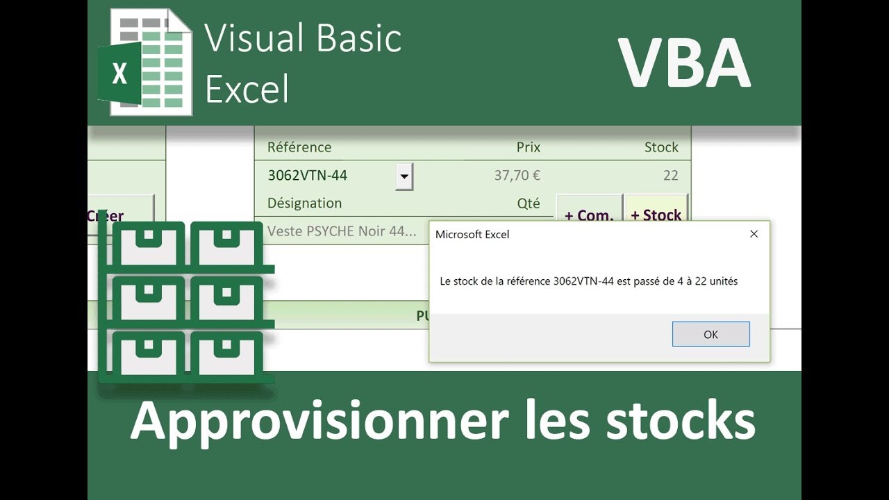 Approvisionner les stocks en VBA Excel