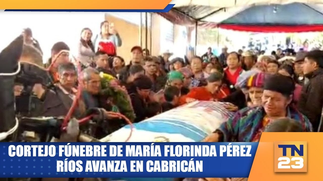Cortejo fúnebre de María Florinda Pérez Ríos avanza en Cabricán