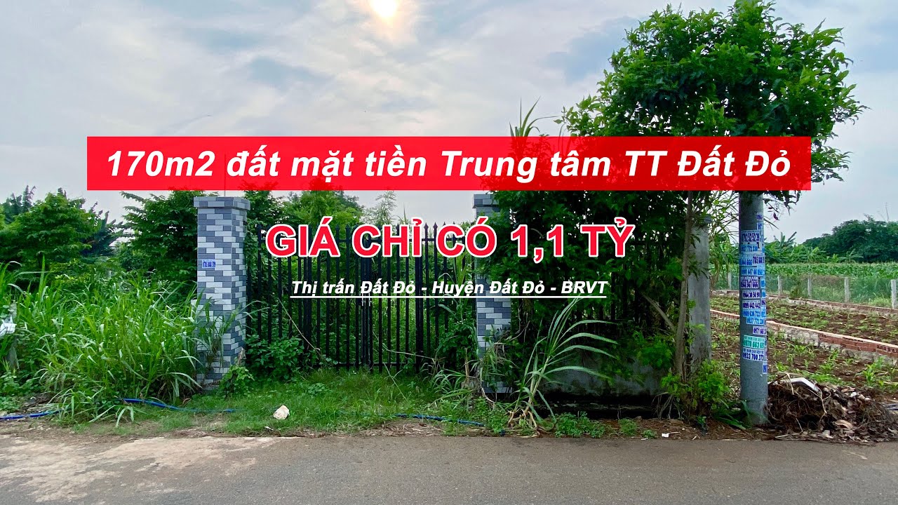 ⚡️170m2 ĐẤT MẶT TIỀN TRUNG TÂM TT ĐẤT ĐỎ CHỈ 1,1 TỶ ĐỒNG⚡️
