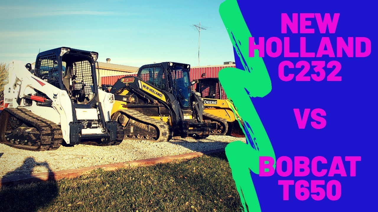 Side-by-Side Side — компактные гусеничные погрузчики Bobcat T650 и New Holland C232