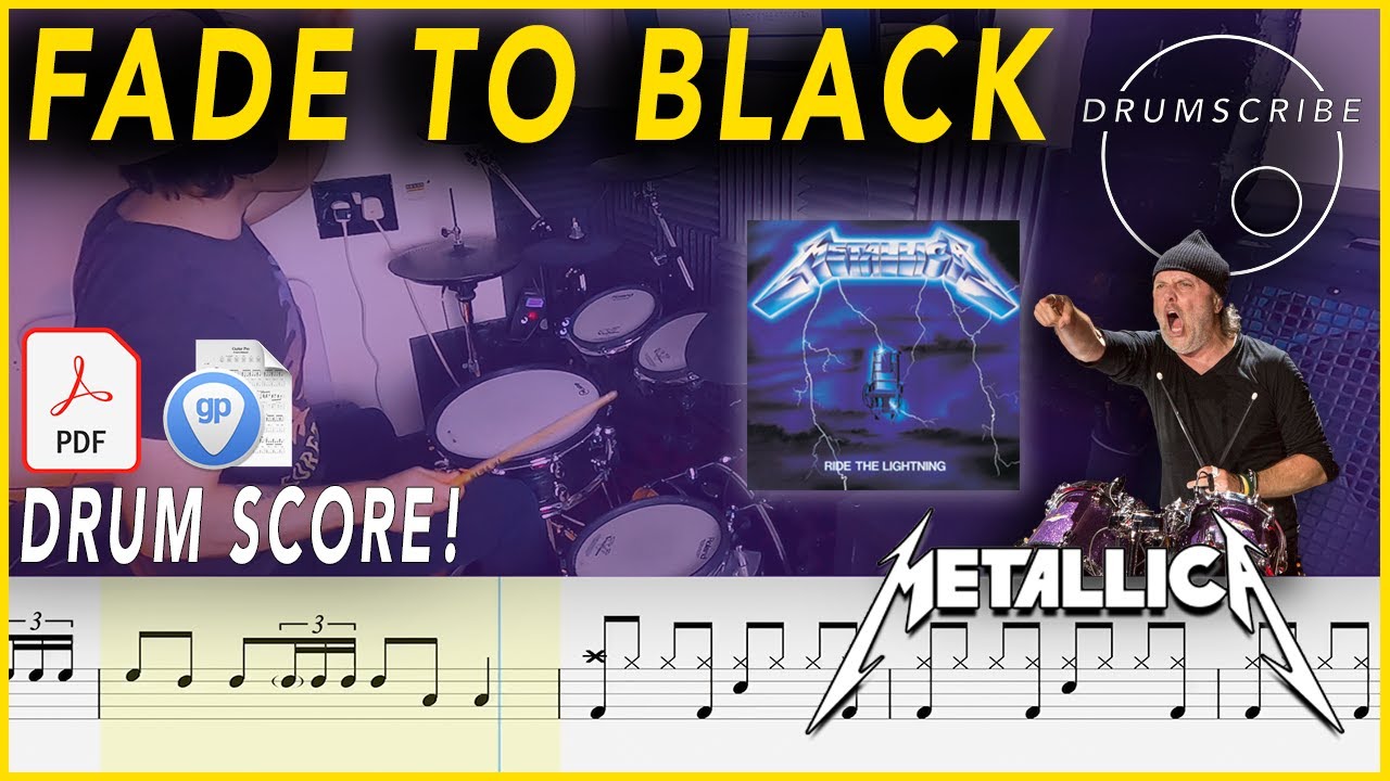 Fade To Black - Metallica | DRUM SCORE Sheet Music | #256 DRUMSCRIBE