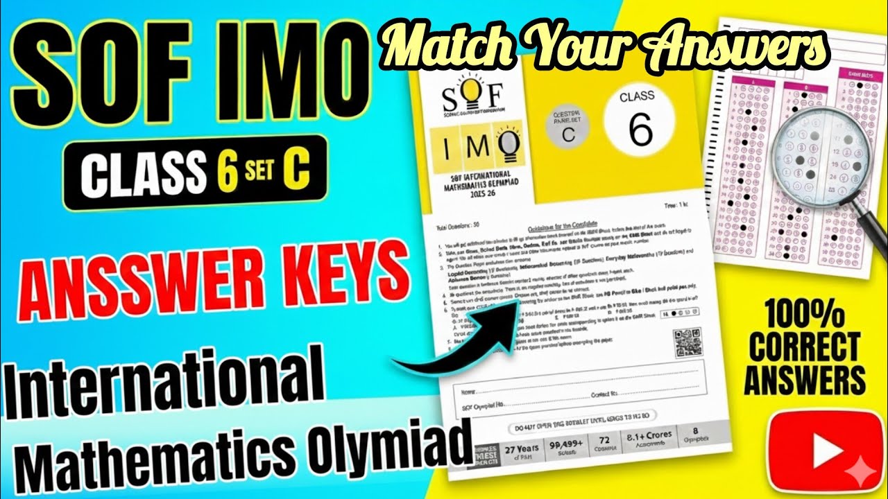 🔥 IMO SOF Class 6 Set C Answer Key 2025 | Full Paper Solved 💯