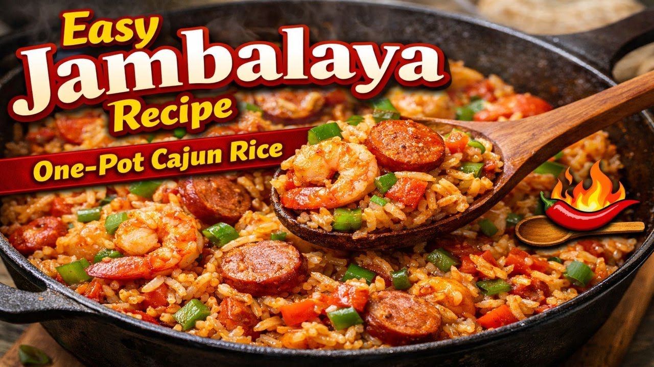 Easy Jambalaya (ජම්බාලයා බත) Recipe | One-Pot Cajun Rice