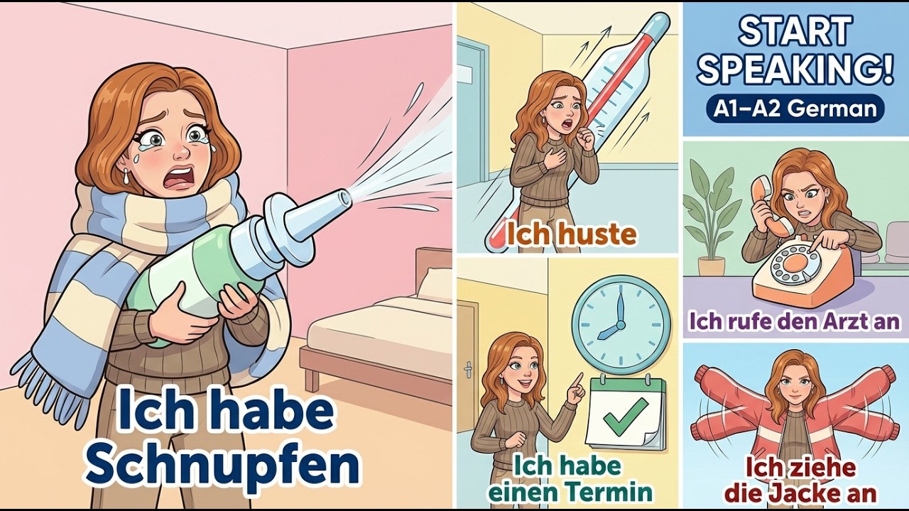 Wiederhole nach mir: 48 Sätze beim Arzt & in der Apotheke | Deutsch A1