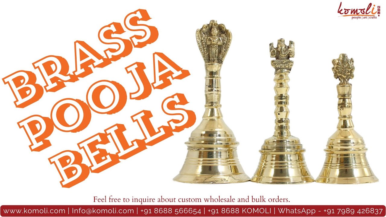 🔔 Discover the Sacred Sound of Tradition with Komoli Craft&rsquo;s Brass Handle Bells!