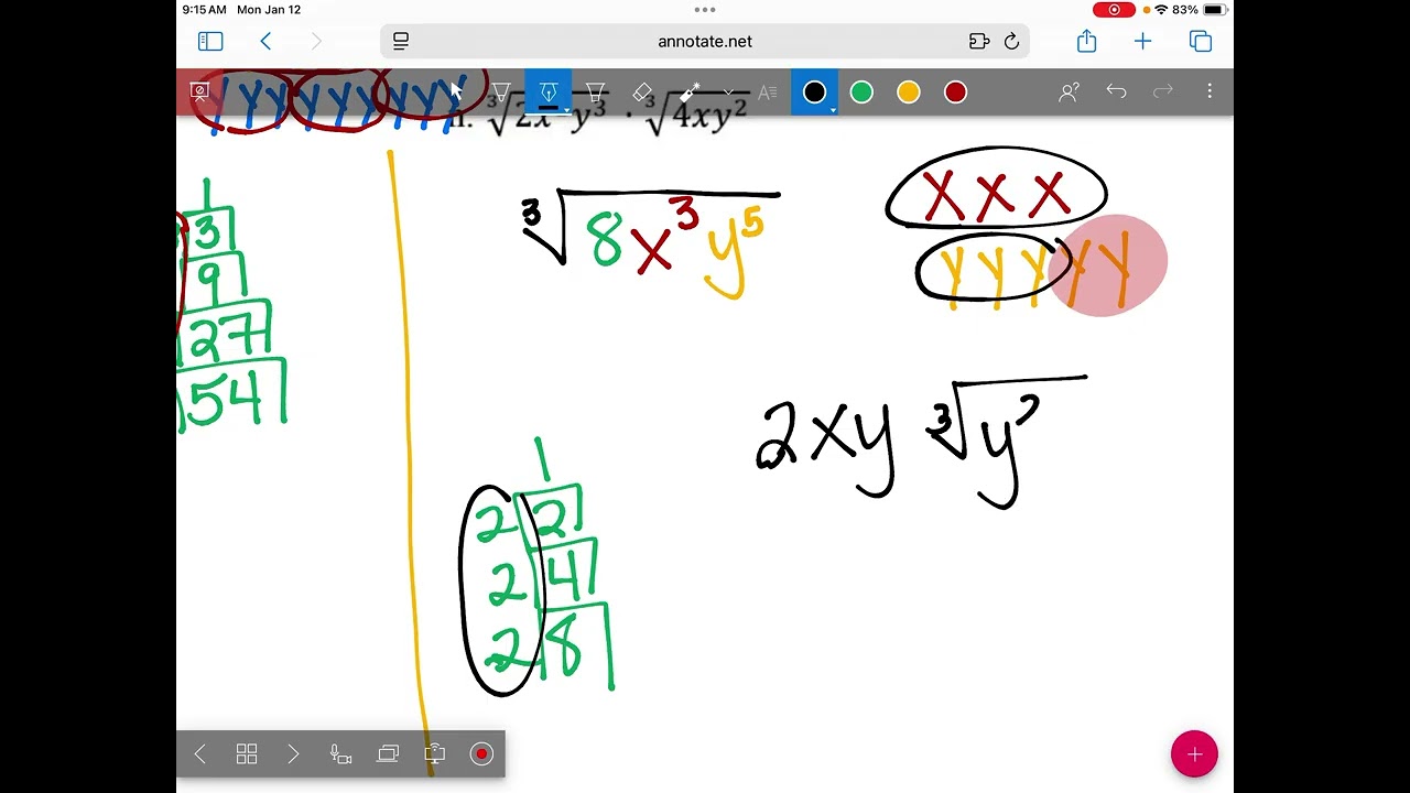 1/12 IM3 4.5 Simplify and multiply CUBE ROOTS 